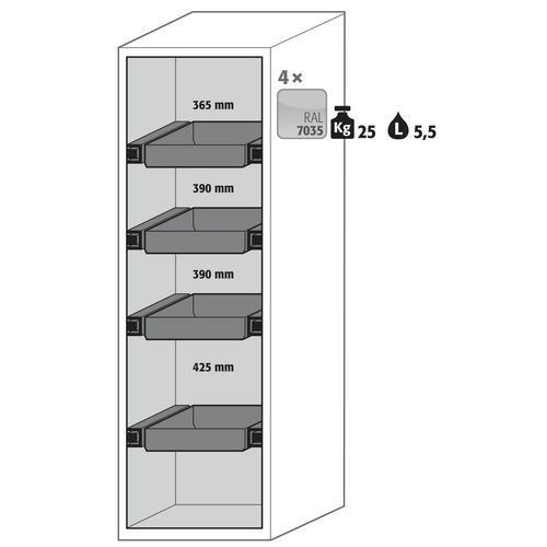 Armoire S-phoenix Vol.2-90 S90.196.060.075.fdacr Gris