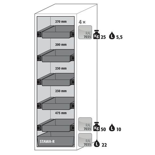 Armoire S-phoenix Vol.2-90 S90.196.060.075.fdacr Gris