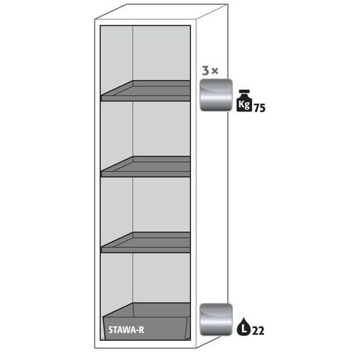 Armoire Sécurité S-phoenix Vol.2-90 S90.196.060.fdacr Gris
