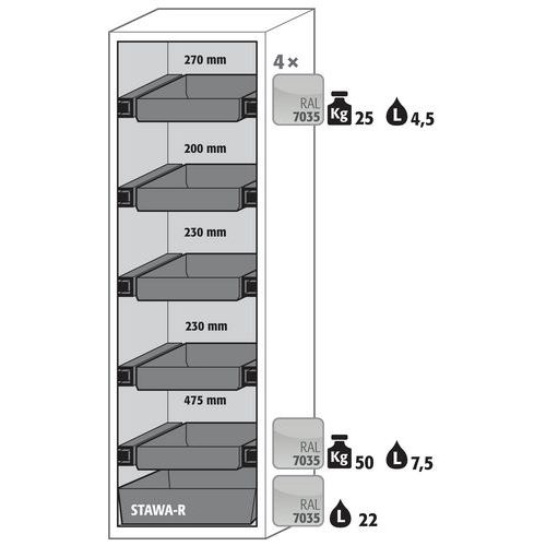 Armoire Sécurité S-phoenix Vol.2-90 S90.196.060.fdacr Jaune