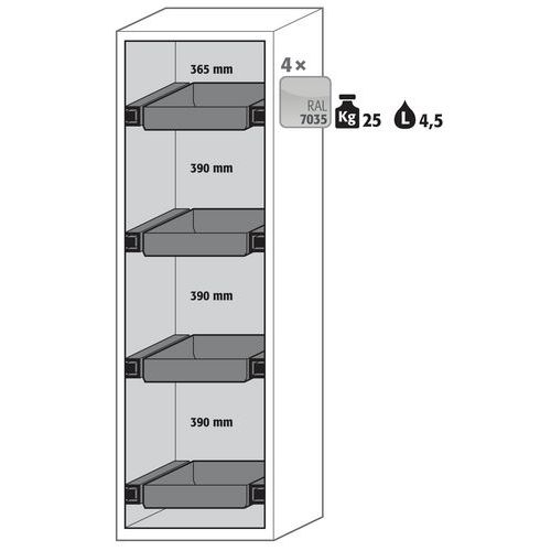 Armoire Sécurité S-phoenix Vol.2-90 S90.196.060.fdacr Gris