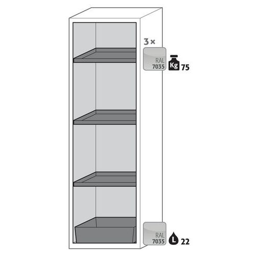 Armoire Sécurité S-phoenix Vol.2-90 S90.196.060.fdac Blanc