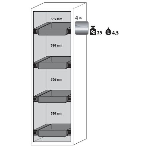 Armoire Sécurité S-phoenix Vol.2-90 S90.196.060.fdac Blanc