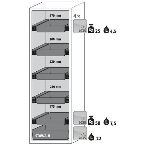 Armoire Sécurité S-phoenix Vol.2-90 S90.196.060.fdac Jaune