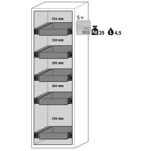 Armoire Sécurité S-phoenix Vol.2-90 S90.196.060.fdac Gris