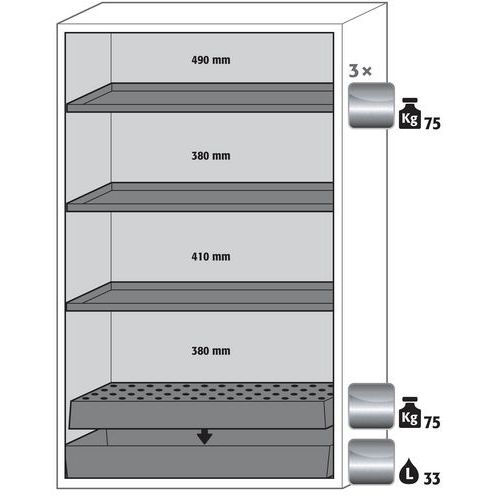 Armoire Sécurité S-phoenix Vol.2-90 S90.196.120.fdac Jaune