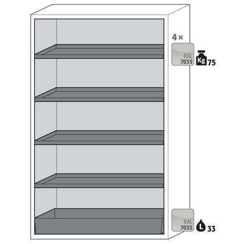 Armoire Sécurité S-phoenix Vol.2-90 S90.196.120.fdac Jaune
