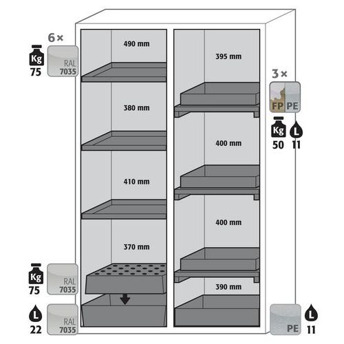 Armoire Sécurité S-phoenix-90 S90.196.120.mv.fdas Jaune