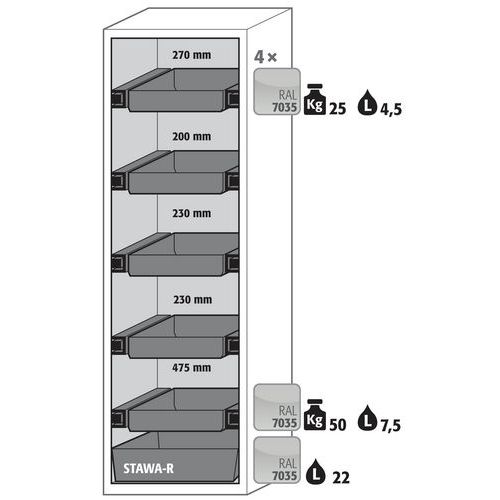 Armoire Sécurité S-phoenix-90 S90.196.060.fdasr Jaune