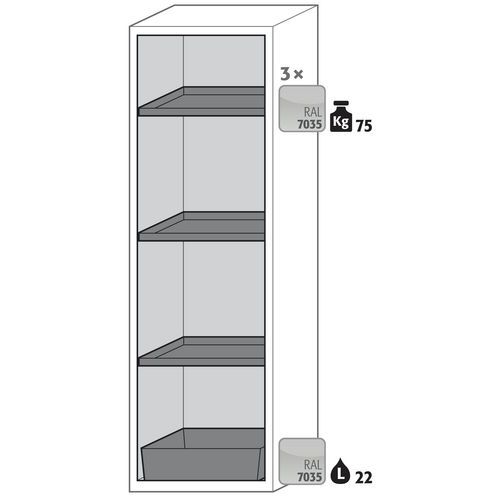 Armoire Sécurité S-phoenix-90 S90.196.060.fdasr Gris Clair