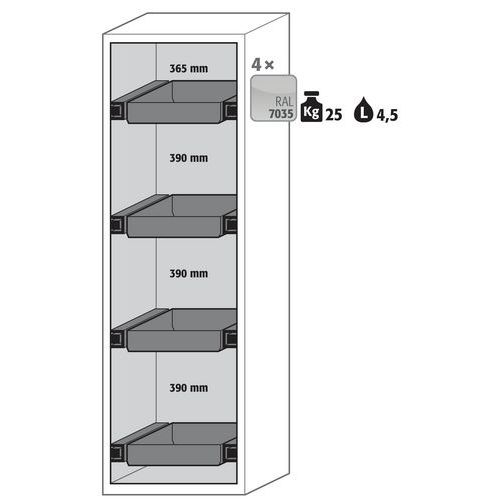 Armoire Sécurité S-phoenix-90 S90.196.060.fdasr Blanc