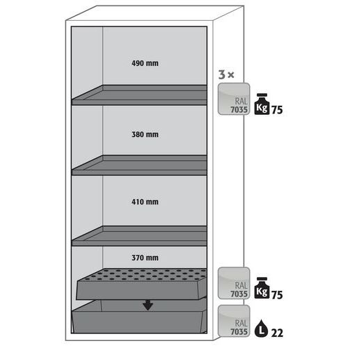 Armoire Sécurité S-phoenix-90 S90.196.090.fwas Jaune