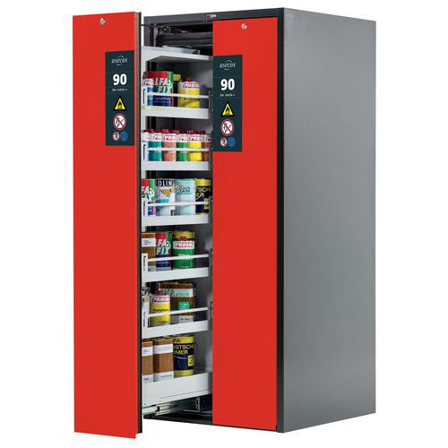 Armoire Sécurité V-move-90 V90.196.081.vdac:0013 Gris/rouge
