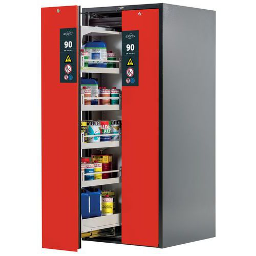 Armoire Sécurité V-move-90 V90.196.081.vdac:0013 Gris/rouge
