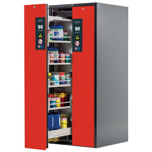 Armoire Sécurité V-move-90 V90.196.081.vdac:0013 Gris/rouge