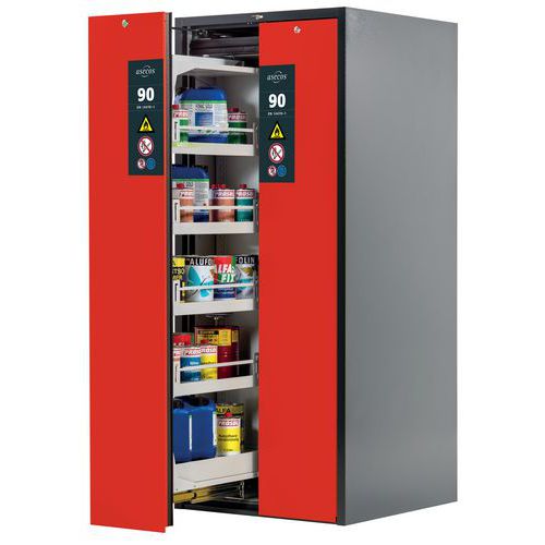 Armoire Sécurité V-move-90 V90.196.081.vdac:0013 Gris/rouge