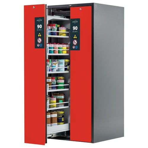 Armoire Sécurité V-move-90 V90.196.081.vdac:0013 Gris/rouge