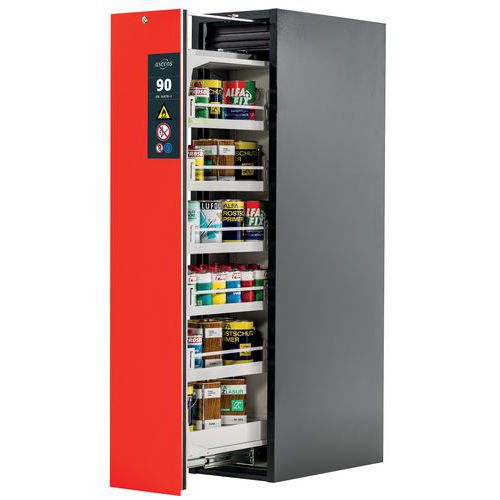 Armoire Sécurité V-move-90 V90.196.045.vdac:0013 Gris/rouge