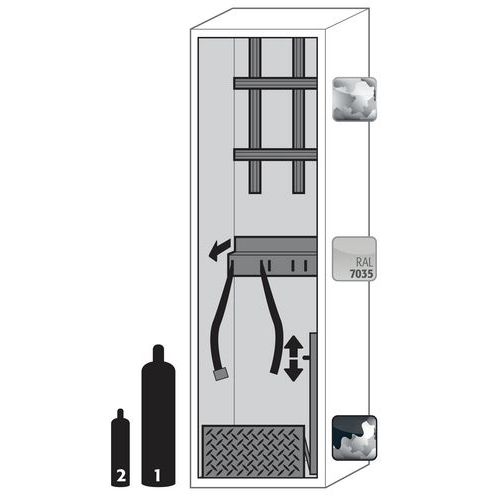 Armoire Bouteilles De Gaz G-ultimate-90 G90.205.060.r Gris