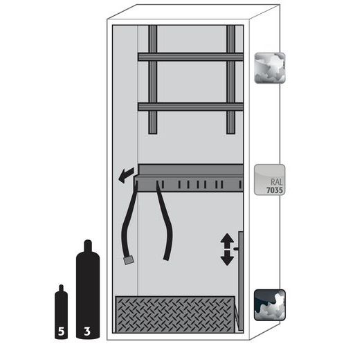 Armoire Pr Bouteilles De Gaz G-ultimate-90 G90.205.090 Gris