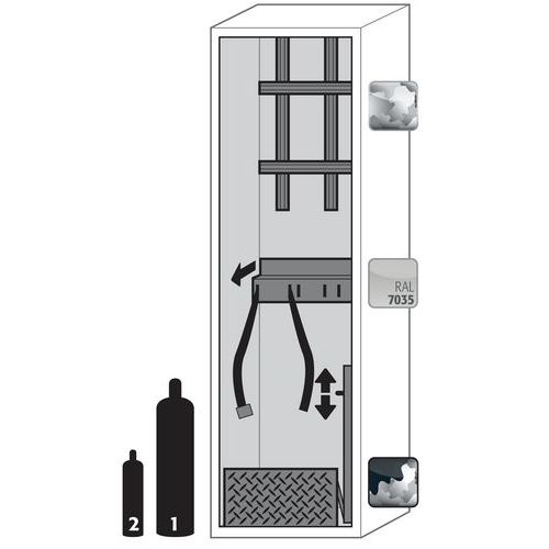 Armoire Pr Bouteilles De Gaz G-ultimate-90 G90.205.060 Blanc