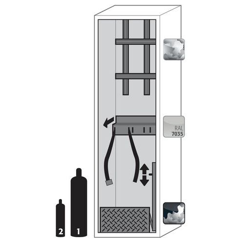 Armoire Pr Bouteilles De Gaz G-ultimate-90 G90.205.060 Gris