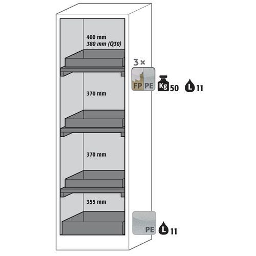 Armoire Sécurité Q-classic-30 Q30.195.056 Gris/argent