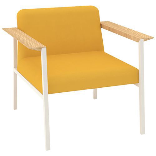 Fauteuil Amalti Pied Métal Blanc Tissu Non Feu M1 Safran