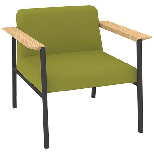 Fauteuil Amalti Métal Gris Tissu Non Feu M1 Vert