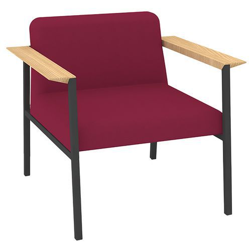 Fauteuil Amalti Métal Gris Tissu Non Feu M1 Fuchsia