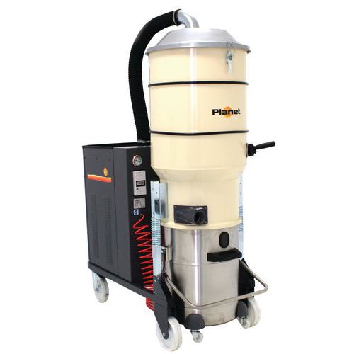 Aspirateur poussière industriel 7500W triphasé inox 100L_ICA Aspirateur poussière industriel 7500W triphasé inox 100L_ICA