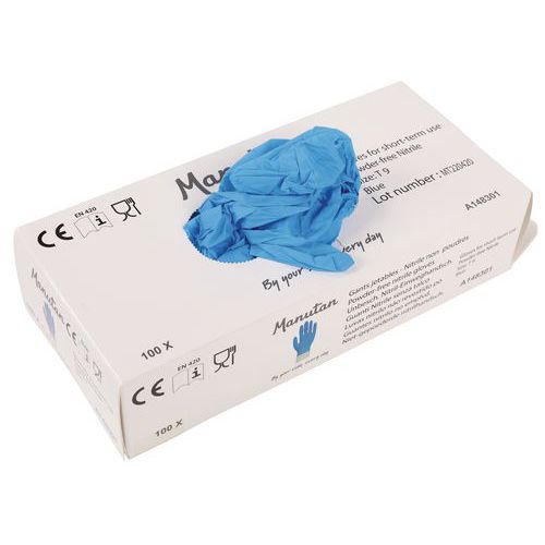Gants Nitrile Non Poudrés T8 Bleu