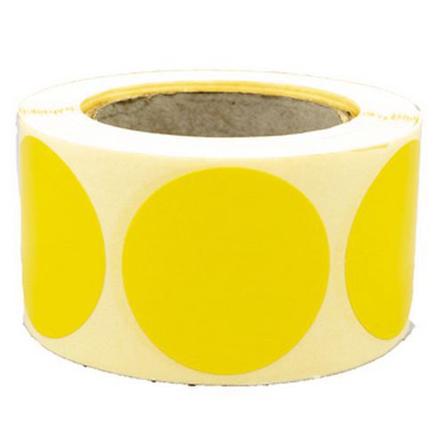 Pastille Adhésive Amovible En Rouleau Ã˜35mm Jaune - Manutan