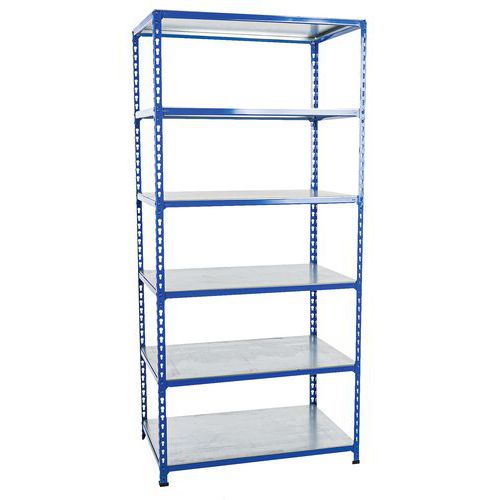 Rayonnage Rapid 2 6 Tablettes Metal 1980x915x610 Bleu