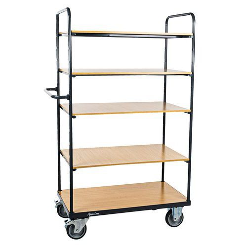 Chariot 5 Plateaux Bois 1000x600 Mm - 500 Kg - Roues Tpr