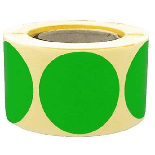 Pastille Adhésive Amovible En Rouleau Ã˜40mm Vert - Manutan