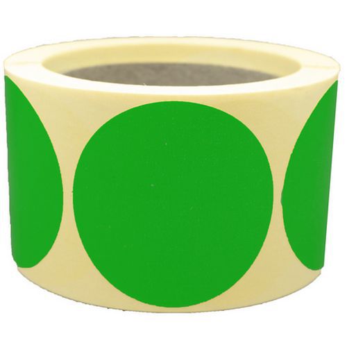 Pastille Adhésive Amovible En Rouleau Ã˜60mm Vert - Manutan