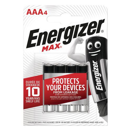 Piles Max Aaa - Lot De 4 - Energizer