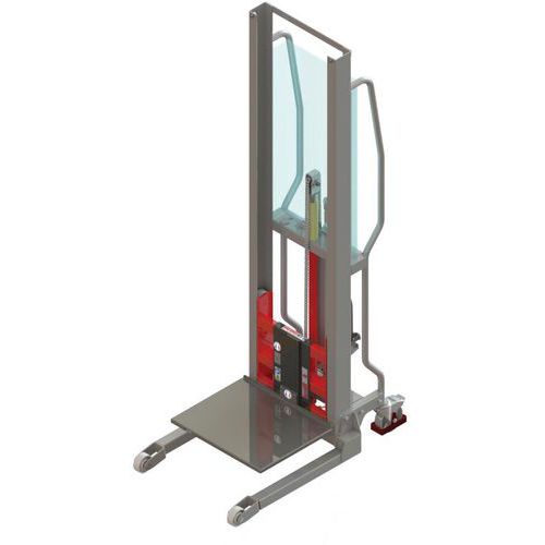 Gerbeur Manuel Avec Plateau Simple Inox Levfix300