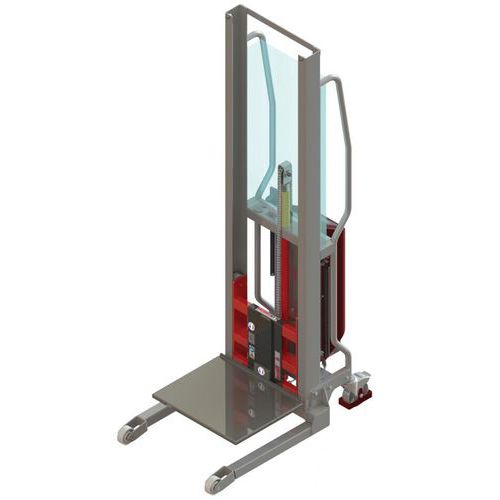 Gerbeur Semi-électrique Avec Plateau Simple Inox Levfix300