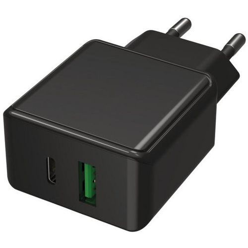 Chargeur Secteur 2 Ports Usb C Quick Charge- Dacomex