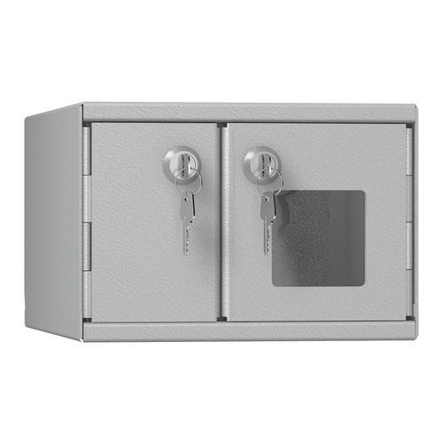 Hartmann Tresore - Coffre-fort à clé Gris Clair - 23x30x16 cm - Sécurisé et Pratique