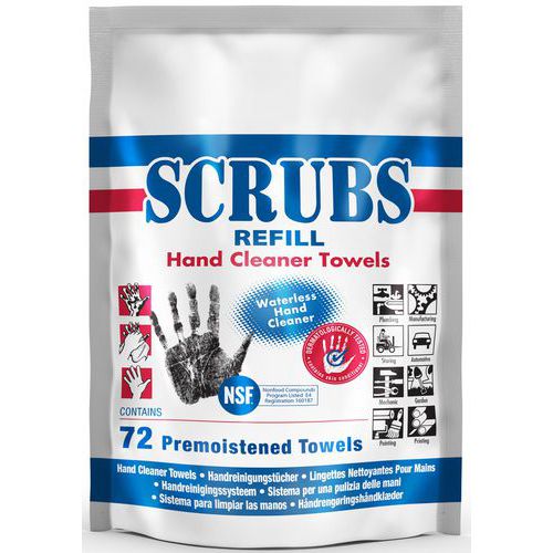 Recharge 72 Lingettes Nettoyantes - Scrubs