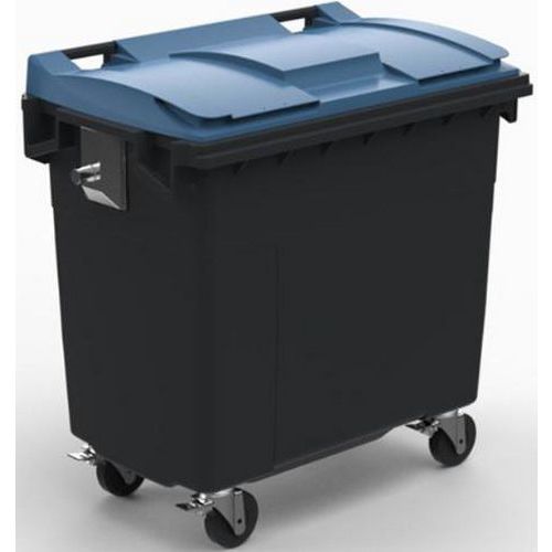Conteneur 770l Couvercle Bleu Tourillon Metal Renforce Metal