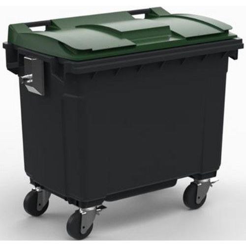 Conteneur 660l Couvercle Vert Tourillon Metal Renforce Metal