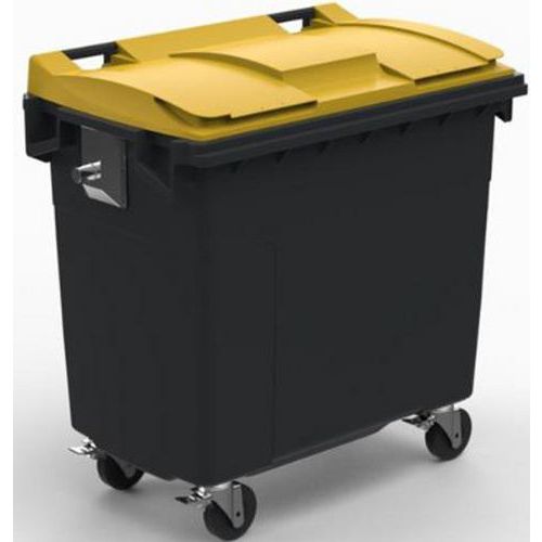 Conteneur 770l Couvercle Jaune Tourillon Metal Renforce Meta
