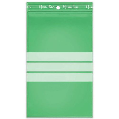 Sachets Zip Recyclé - Vert 50 Μm - 150x100 Mm - Manutan