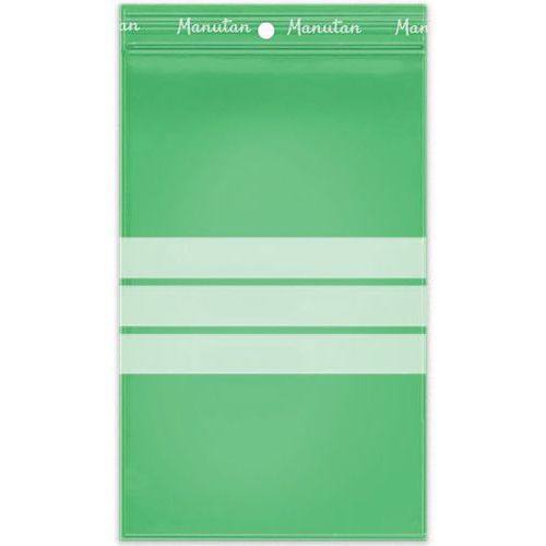 Sachets Zip Recyclés - Vert 100 Îœm - 230x160 Mm - Manutan