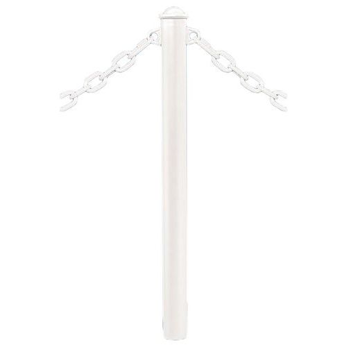 Potelet Province Ø76 Mm Chaines 2 Anneaux Agora Blanc 9010