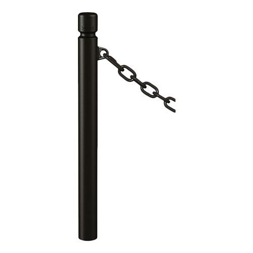 Potelet Agglo Ø 76 Mm À Chaines 1 Anneau - Zinc Noir 9005